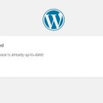 How i solved "No Update Required Your WordPress database is already up-to-date!" wordpress error